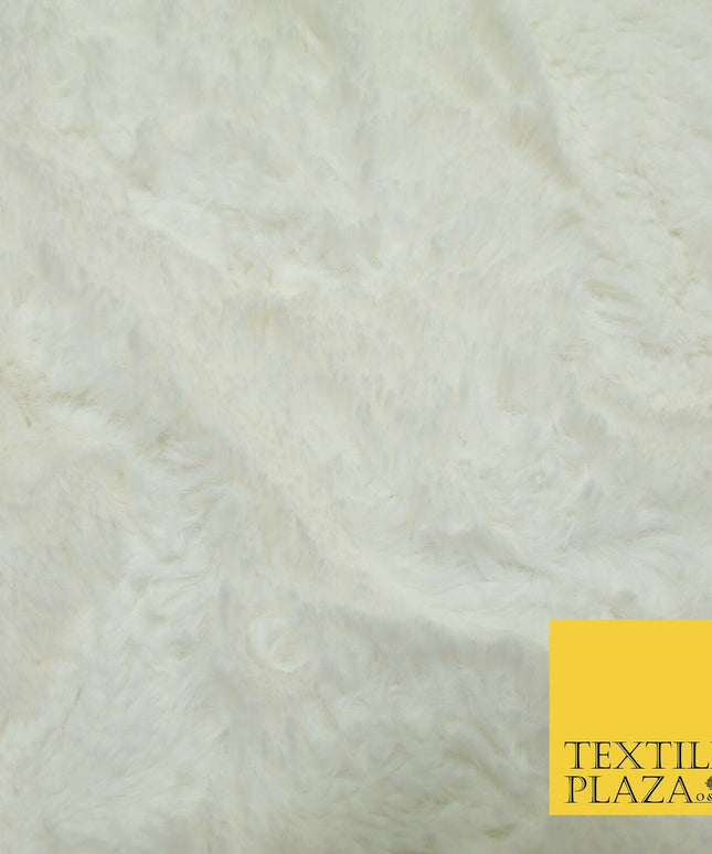 Luxury Super Soft Ivory Plush Suede Backed Short Pile Faux Fur Fabric 1984