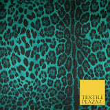 High Quality Green Stone Leopard Snake Animal Printed Georgette Dress Fabric