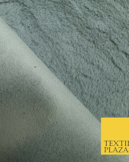 Luxury Super Soft Elephant Grey Plush Suede Back Short Pile Faux Fur Fabric 1981