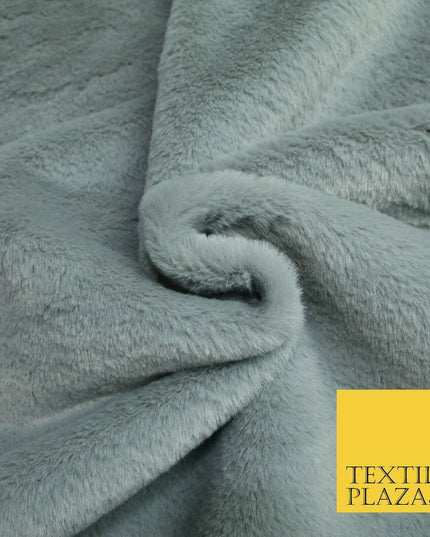 Luxury Super Soft Elephant Grey Plush Suede Back Short Pile Faux Fur Fabric 1981