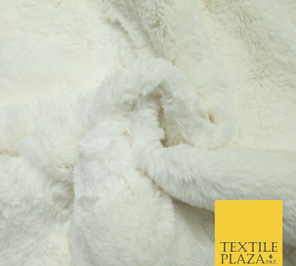 Luxury Super Soft Ivory Plush Suede Backed Short Pile Faux Fur Fabric 1984