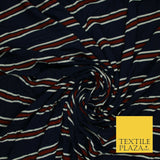 Premium Striped Stars Colourful Spotted Printed Bubble Crepe Dress Fabric 58"