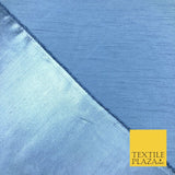 DENIM BLUE Satin Backed Dupion SHANTUNG Raw Silk Fabric 100% Polyester 45" MG890