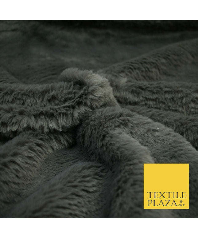 Luxury Plush Soft DUSTY GREY Suede Backed Short Pile Faux Fur Fabric 2296