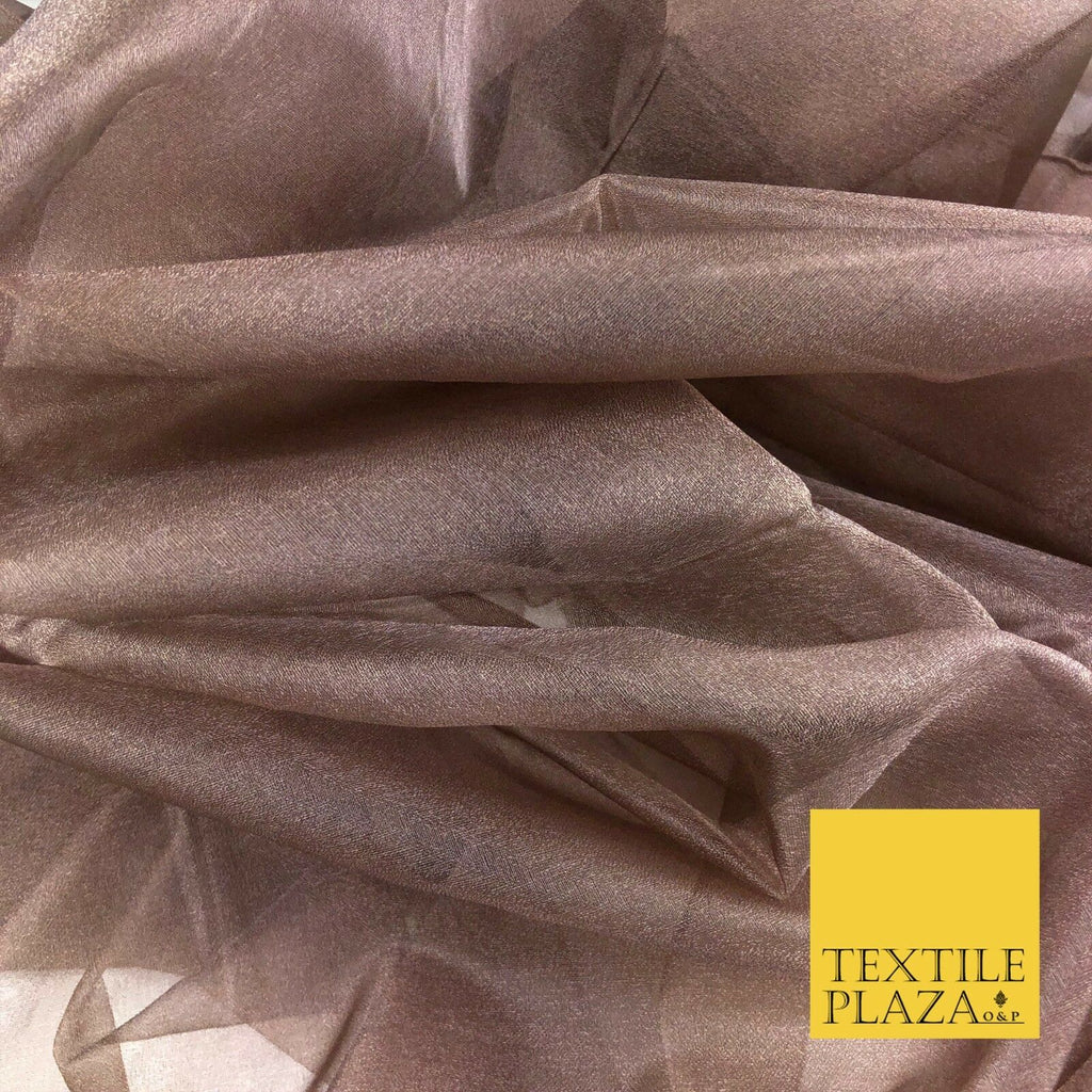 ESPRESSO BROWN Crystal Organza Bridal Wedding Dance Dress Veil Fabric 60" 993