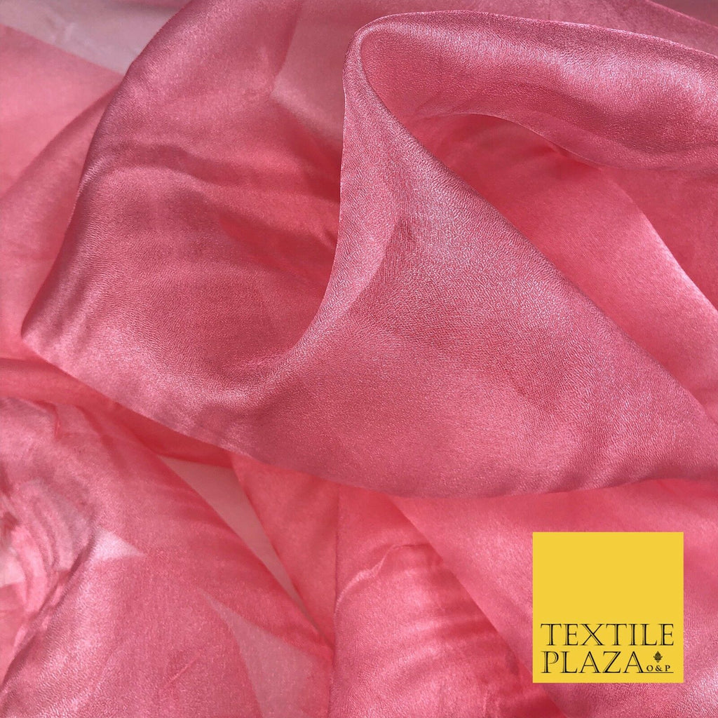BLUSH ROSE PINK Crystal Organza Bridal Wedding Dance Dress Veil Fabric 60" 992