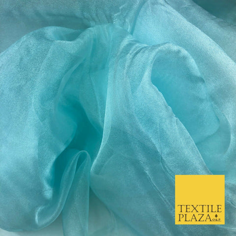 LIGHT AQUA ICE Crystal Organza Bridal Wedding Dance Dress Veil Fabric 60" 991