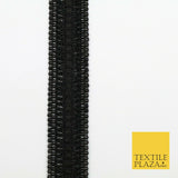 ALL BLACK Woven 3D Threaded Metallic Trimming Gota Border Indian Ethnic X219