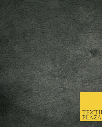 Luxury Plush Soft DUSTY GREY Suede Backed Short Pile Faux Fur Fabric 2296