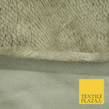Soft Plain STONE Textured Short Pile Faux Fur Fabric with Suede Backing 2298