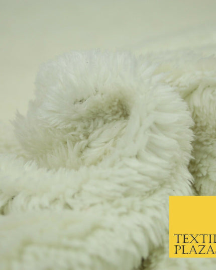 Lush IVORY Sherpa Sheepskin TAN Suede Backed Short Pile Faux Fur Fabric 2300