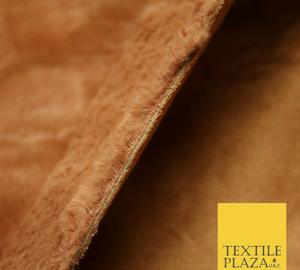 Super Soft TERACOTTA RUST Plush Suede Back Short 1cm Pile Faux Fur Fabric 2294