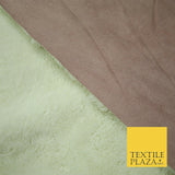 Lush Cream Sherpa Sheepskin Pink Suede Backed Short Pile Faux Fur Fabric 2295