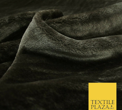 Luxury Soft Plain ESPRESSO BROWN Short Pile Faux Fur Fabric Suede Backed 2299