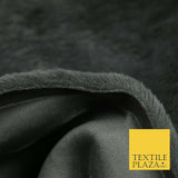 Luxury Plush Soft DUSTY GREY Suede Backed Short Pile Faux Fur Fabric 2296
