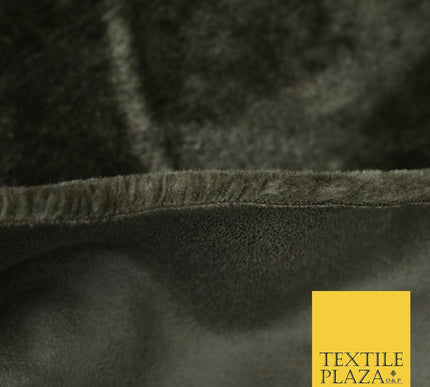 Luxury Soft Plain ESPRESSO BROWN Short Pile Faux Fur Fabric Suede Backed 2299