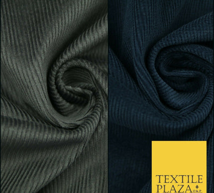 Dark Grey Blue Heavy Strong 12Wale Corduroy Fabric Upholstery Cushion Sofa Craft