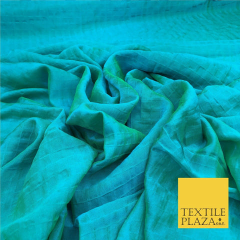 JADE GREEN/BLUE Two Tone Square Crushed Chiffon Dress Fashion Scarf Craft LA843