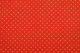 Small Gold Polka Dots Fabric 100% Cotton - Per Metre / Fat Quarter RED RF48