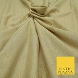 Gold Beige Glitter Shimmer Stretch Soft Rayon Jersey Dress Fabric Backdrop 1954