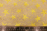 Glitter Star Organdi (Organza) Christmas Fabric 100% Nylon - GOLD RE49