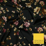 High Quality Polka Dot Spot Hearts Floral Printed Chamoise Satin Dress Fabric