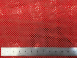 6mm Sequin Hologram Fabric - Shiny Sparkly Fancy Dress Dance - Per Metre - RED