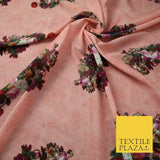 Mix Floral Digital Printed Cotton Feel Polyester Summer Soft Flower Dress Fabric