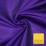 Plain Dyed Faux Dupion Raw Silk 100% Polyester Fabric Craft Material ALL COLOURS