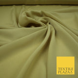 LUXURY 100% Polyester Plain Dyed Fine Soft Silky Crepe Dress Fabric ALL COLOURS