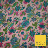 Intricate Jungle Mix Paisley Pastel Summer Luxury Printed Floral Cotton Fabric