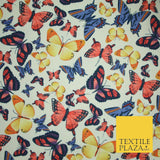 High Quality Multicolour Flying Butterflies Printed Stretch Jersey Fabric 3944