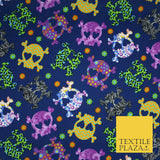 Patterned Animal Leopard Heart Eyed Skull Cross Bones Printed 100% Cotton Fabric