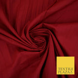CHERRY RED Creased Crinkle Polycotton Fabric Crushed Craft Dress 53" Wide 4154