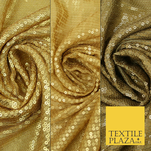 GOLD Gloss Matte Sequin Line Stripe Embroidered Georgette Fabric 3 COLOURS 37"