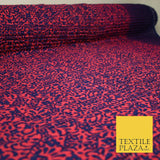 Pink Purple Swirls Crinkle Pleated Herringbone Cuts Stretch Dress Fabric 4193