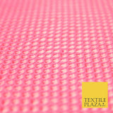 Bright Pink Fish Net Airtex 4mm Hole Mesh Stretch Polyester Jersey Material 4342