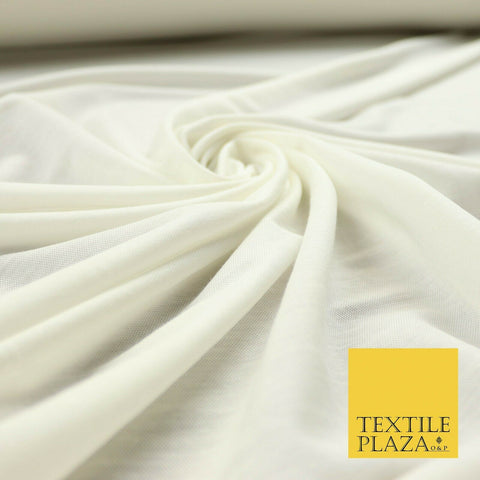 Plain Ivory Cream Lightweight Stretch Jersey Fabric Dress Craft 60" Wide 4427