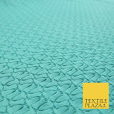 Jade Sea Green Embossed Waves Design Jersey Dress Craft Fabric Material 55" 4422