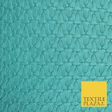 Jade Sea Green Embossed Waves Design Jersey Dress Craft Fabric Material 55" 4422