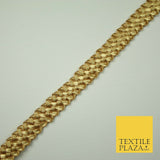 Gold 2cm Gota Patti Woven Ribbon Plait Braid Trimming Border Sewing Trim X392