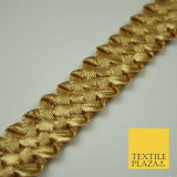 Gold 2cm Gota Patti Woven Ribbon Plait Braid Trimming Border Sewing Trim X392