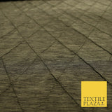 Luxury Tweed Weave Harlequin Diamond PINTUCK 100% PURE SILK Fabric Furnishing