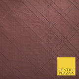Luxury Criss Cross Square PINTUCK 100% PURE SILK Fabric Furnishing 5 COLOURS 46"