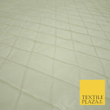 Luxury Ivory Off White Diamond PINTUCK 100% SILK ORGANZA Fabric Sheer 48" 4627
