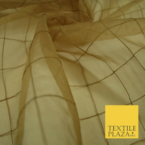 Twinkle Twinkle Organza Fabric Burnished Gold, by the yard