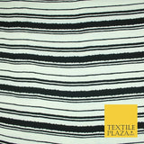 Premium Leopard Stripe Zig Zag Spot Bird Printed Bubble Crepe Dress Fabric 58"