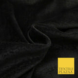 Black Luxury SUPER SOFT PLUSH Fine Plain Velvet Fabric Dress Craft 1579