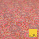 Pink Luxury Multi Flower PURE Benarsi Brocade Woven Dress Fabric Fancy 1757