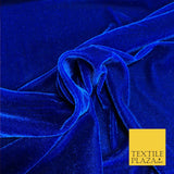 LUXURY Royal Blue High Quality English Plain Velvet Dress Fabric 58" PD1044